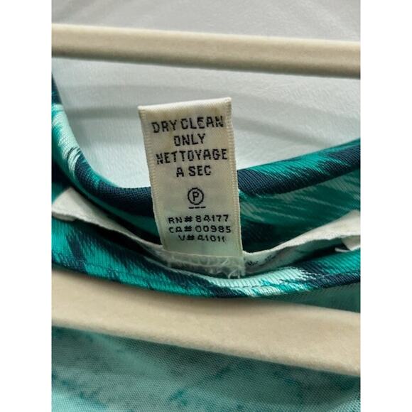 Diane Von Furstenberg Women's Oletta Tiger Faux Wrap Dress Green Black Size 2 - Picture 9 of 12